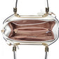 Miss Lulu PU Leather Rose Hanging Ornament Handbag - White