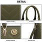 Miss Lulu Leather Look Weave Effect Shoulder Bag - Green