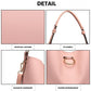 Miss Lulu 2 Piece Bucket Tote Bag Set - Pink