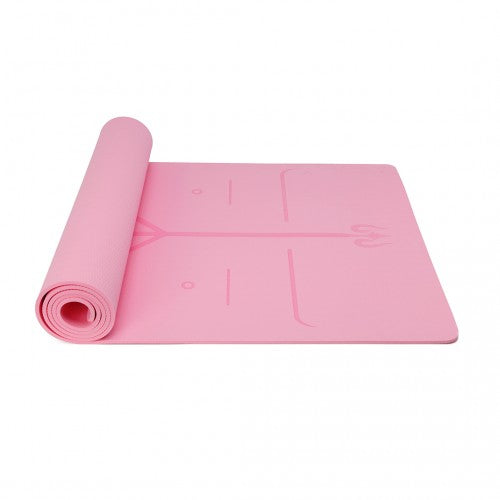 Kono TPE Non-Slip Classic Yoga Mat - Pink