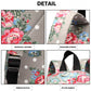 Miss Lulu Large Backpack Flower Polka Dot  - Grey