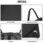 Kono Polyester Drawstring Backpack - Black