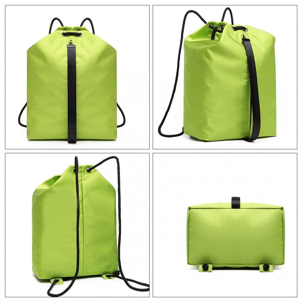 Kono Multi Access Drawstring Backpack - Green
