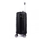 Kono Abs Sculpted Horizontal Design 3 Piece Suitcase Set - Black