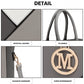Miss Lulu Leather Look Geometric Ombre Handbag - Grey