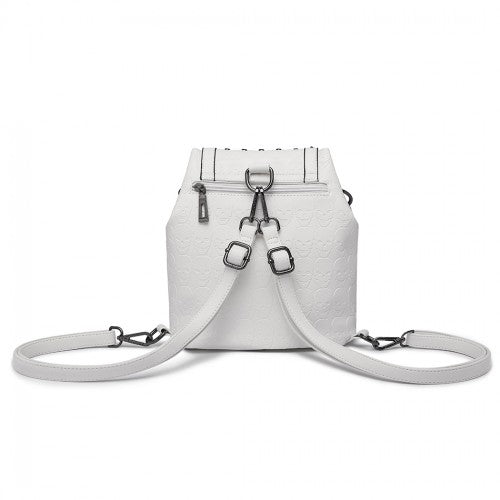 Miss Lulu Skull Studded Backpack Shoulder Bag