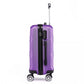 Kono Abs Sculpted Horizontal Design 3 Piece Suitcase Set - Purple