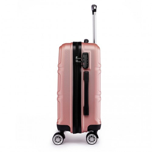 Kono Abs Sculpted Horizontal Design 28 Inch Suitcase - Nude