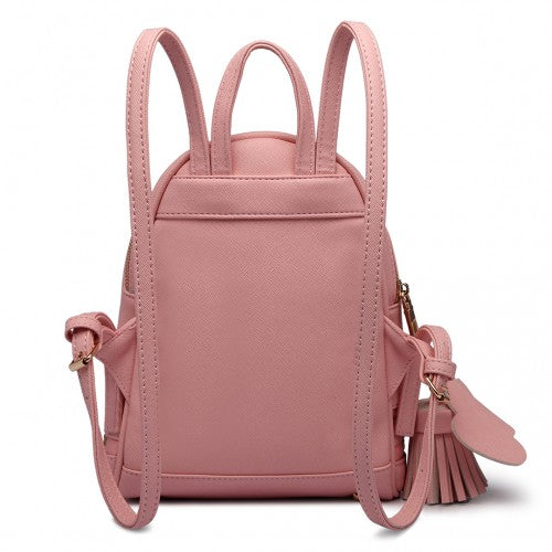 Miss Lulu Leather Look Small Fashion Backpack