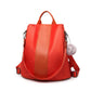 Miss Lulu Two Way Backpack Shoulder Bag With Pom Pom Pendant - Orange