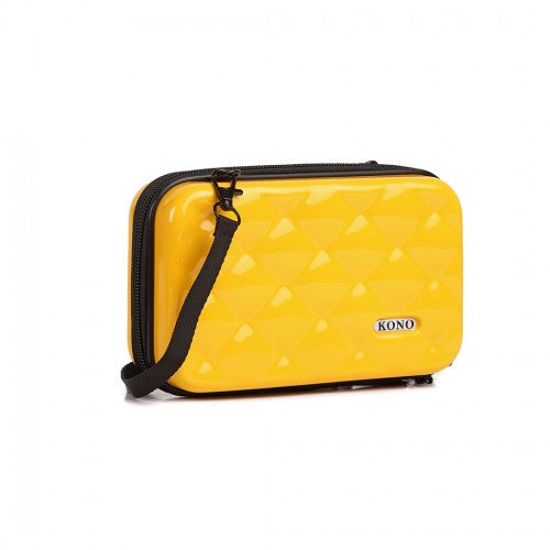 Kono Multifaceted Diamond Travel Clutch - Yellow