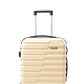 House Of Leather Cabin Size Four Wheel Suitcase Hard Shell Luggage Conney (Off White, Cabin)