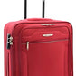 House Of Leather Cabin Size Suitcase Four Wheel Luggage Cosmic Red