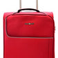 House Of Leather Cabin Size Suitcase Four Wheel Luggage HL22 Red