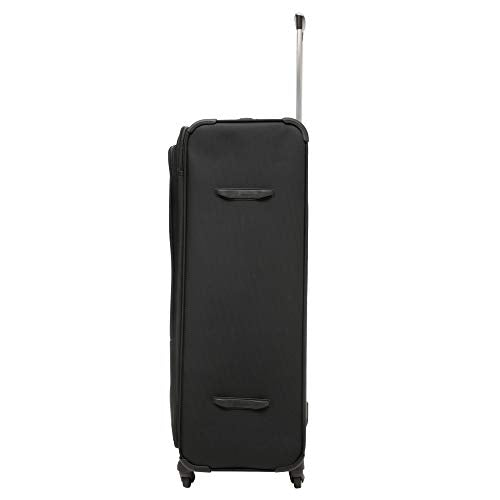 Aerolite Reinforced Super Strong and Light Large 4 Wheel Lightweight Hold Check in Luggage Suitcase, 29” (Black)