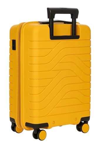 Brics by Ulisse 4-Wheel Cabin Trolley with Front Pocket 55 cm USB, mango, standard size