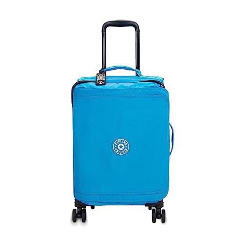 Kipling Spontaneous S, Cabin-Sized, 4-Wheeled 360° Suitcase with Elastic Straps, TSA Lock, 53 cm, 37.5 L, Eager Blue