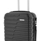 House Of Leather Cabin Size Suitcase Hard Shell Four Wheel Luggage Conney Black