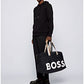BOSS Mens Catch Holdall Recycled-nylon holdall with oversized logo and leather trims Size One Size