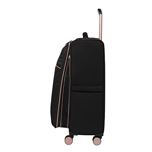 it luggage Divinity II 3 Pc 8 Wheel Expandable Spinner Set, Black, Black, Divinity Ii 3 Pc 8 Wheel Expandable Spinner Set