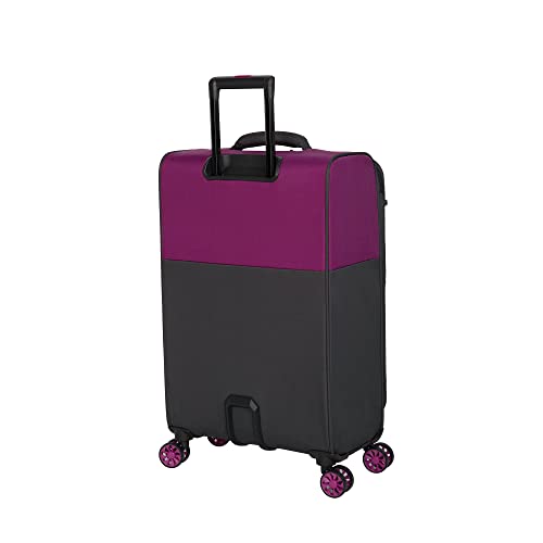 it luggage Duo-Tone 31" Softside Checked 8 Wheel Spinner, Fuschia Red/Magnet, 31", Duo-Tone 31" Softside Checked 8 Wheel Spinner