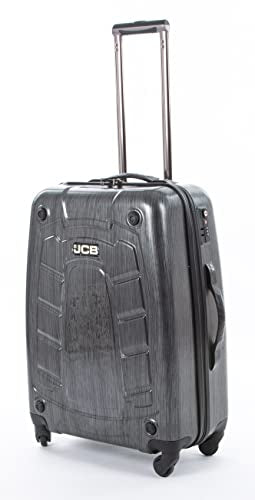 JCB - Loadall Hard Shell Suitcase Set - Includes 20", 24" & 28" - Built-in TSA Suitcase Locks, 360 Spinner Wheels - ABS Polycarbonate Hard Shell - Flight Case - Luggage Bags for Travel - Black