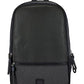 BOSS Mens Pod Backpack Double-Compartment Backpack in Faux Leather with Logo Patch Size One Size