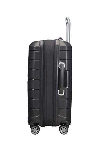 Samsonite Flux - Spinner S Expandable Hand Luggage, 55 cm, 44 L, Black