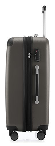 HAUPTSTADTKOFFER Spree - Hartschalen-Koffer Koffer Trolley Rollkoffer Reisekoffer, TSA, Hand Luggage, 75 cm, 128 liters, Black (Graphite)
