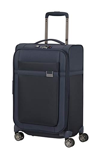 Samsonite Airea - Spinner S Expandable, Carry-on Luggage, 55 cm, 38/43.5 L, Blue (Dark Blue)