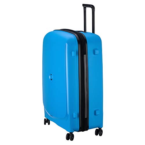 DELSEY PARIS - BELMONT PLUS - Large Rigid Suitcase extendable - 76x52x34 cm - 110 liters - L - Blue metallique
