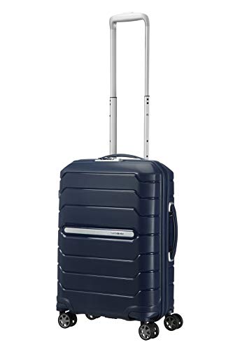 Samsonite Flux - Spinner S Expandable Hand Luggage, 55 cm, 44 L, Blue (Navy Blue)