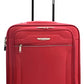 House Of Leather Cabin Size Suitcase Four Wheel Luggage Cosmic Red