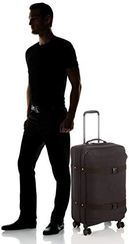Kipling SPONTANEOUS M, Medium 4-Wheeled 360° Suitcase with Elastic Straps, TSA Lock, 66 cm, 71 L, Black Noir