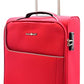 House Of Leather Cabin Size Suitcase Four Wheel Luggage HL22 Red