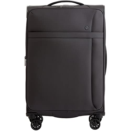 ANTLER - Medium Suitcase - Prestwick Luggage - Size Medium, Grey - 88L, Lightweight Suitcase for Travel & Holidays - Spinner Medium Suitcase with Wheels, Front & Inner Pockets - TSA Approved Locks