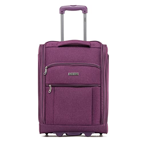 Flight Knight 55x40x20cm Ryanair Maximum Size Carry On Priority Hand Luggage Case Approved & Tested - 2 Wheels - Ultra Lightweight Durable Soft Case Textile Cabin Suitcase