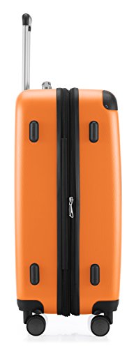 HAUPTSTADTKOFFER Spree - Hartschalen-Koffer Koffer Trolley Rollkoffer Reisekoffer, TSA, Hand Luggage, 65 cm, 82 liters, Orange