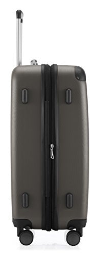 HAUPTSTADTKOFFER Spree - Hartschalen-Koffer Koffer Trolley Rollkoffer Reisekoffer, TSA, Hand Luggage, 75 cm, 128 liters, Black (Graphite)
