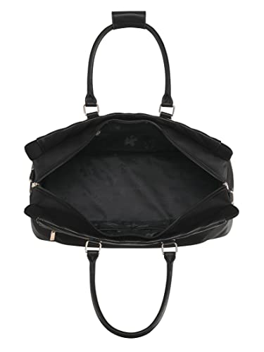 Ted Baker Luggage Albany ECO Collection, Lightweight Luxury Travel Clipper Bag with Gold Hardware, Black