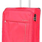 House Of Leather Medium Size Soft Suitcase 8 Wheel Spinner Expandable Luggage Travel Holiday Bags Malaga Red (Red, Medium: H: 67 x L: 43 x E: 26/5 cm, 3.6kg)