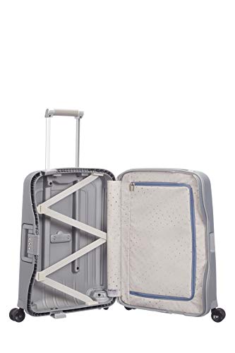 Samsonite S'Cure - Spinner S Hand Luggage, 55 cm, 34 L, Silver (Silver)