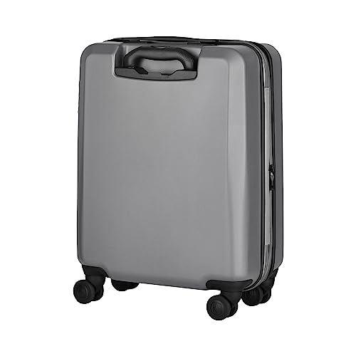 Wenger Motion Carry-On Luggage, Ash Grey - Stylish & Functional, 360° Spinner Wheels