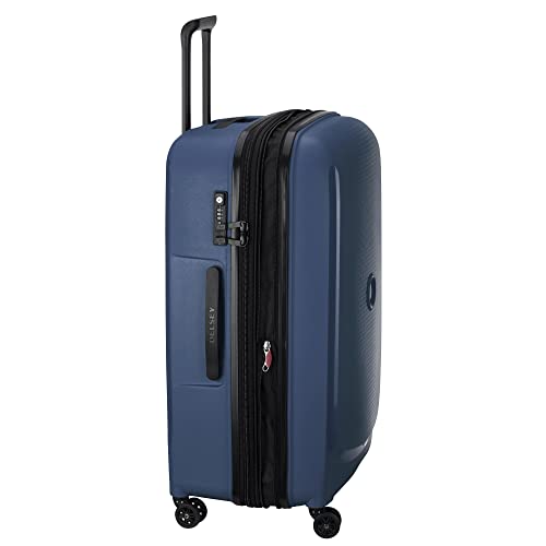 DELSEY PARIS - BELMONT PLUS - Large Rigid Suitcase extendable - 76x52x34 cm - 110 liters - L - Blue
