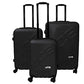 JCB - Lightweight Hard Shell Suitcase Set - Includes 20", 24" & 28" Cases - 360 Degree Spinner Wheels - ABS Polycarbonate Hard Shell - Luggage Bags for Travel - Black