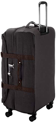 Kipling SPONTANEOUS L, Large 4-Wheeled 360° Suitcase with Elastic Straps, TSA Lock, 78 cm, 101 L, Black Noir