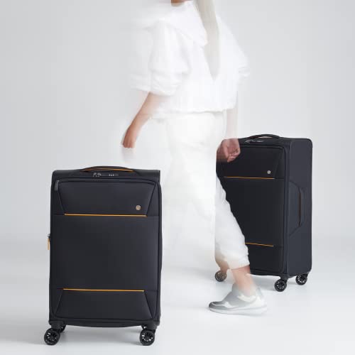 ANTLER - Large Suitcase - Brixham Luggage - Size Large Black - 88L, Super Lightweight Suitcase - Carry On Suitcase for Travel & Holidays with 4 Wheels - Expandable Zip & Pockets - TSA Approved Locks