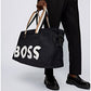 BOSS Mens Catch Holdall Recycled-nylon holdall with oversized logo and leather trims Size One Size