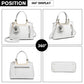 Miss Lulu PU Leather Rose Hanging Ornament Handbag - White
