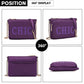 Miss Lulu 'Chic' Chain Shoulder Bag - Purple